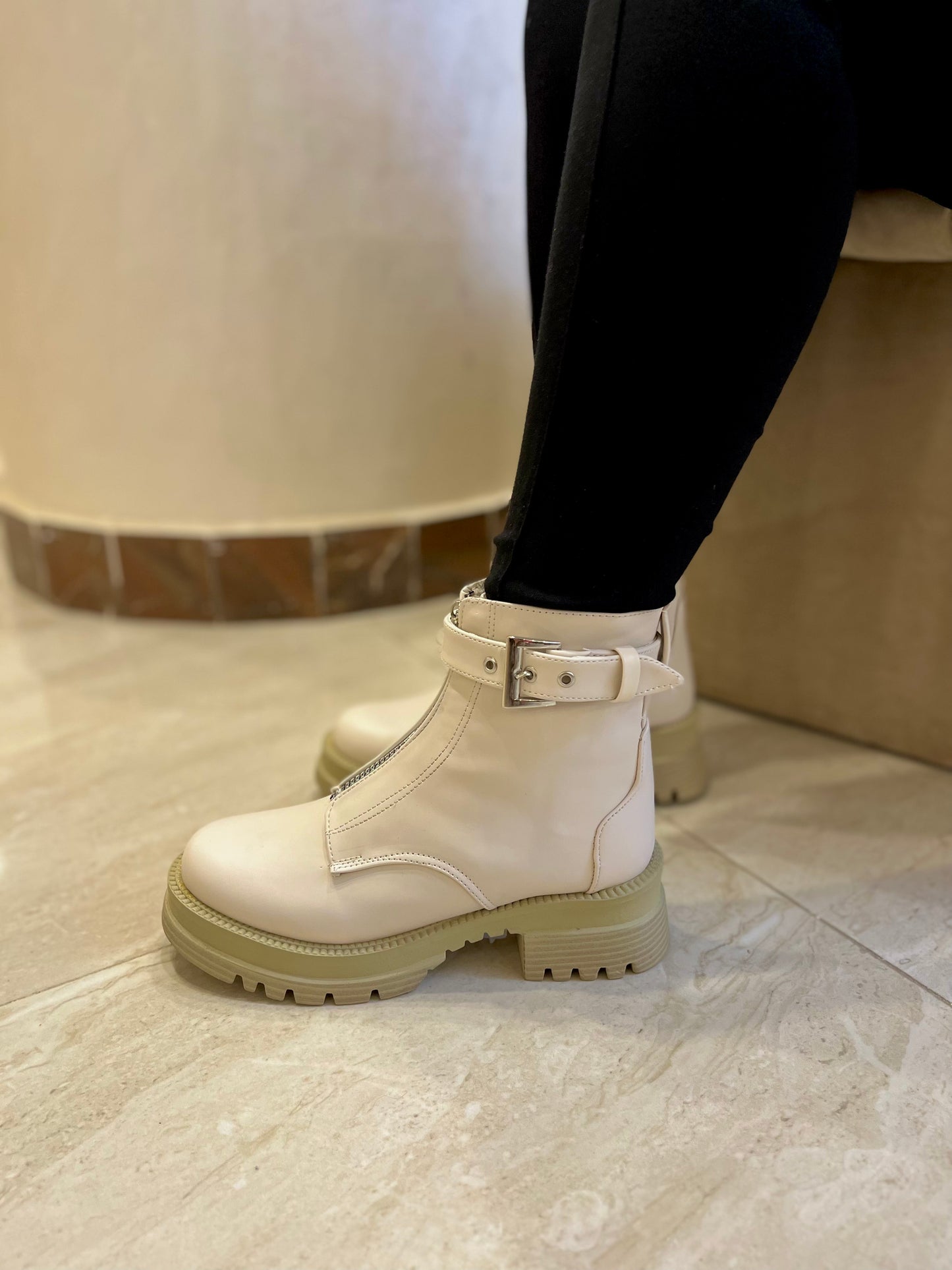 Beige Jeva Boots