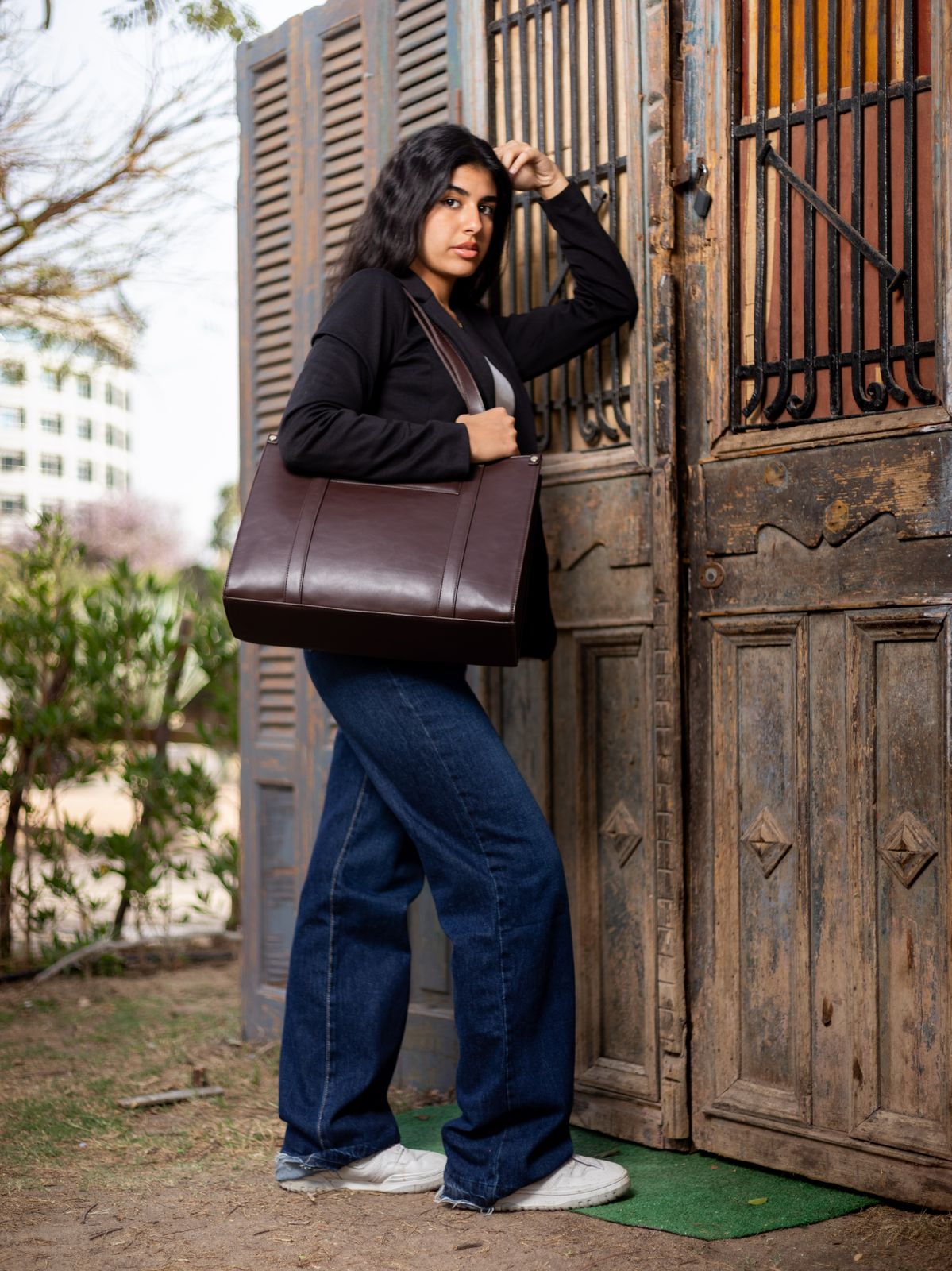 Chocolate Brown Work Bag