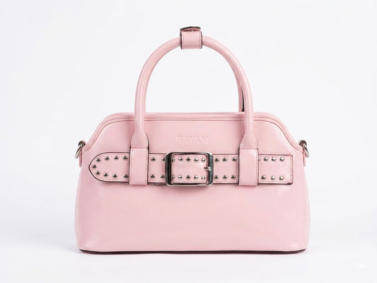 Pink Studded Buckle Bag