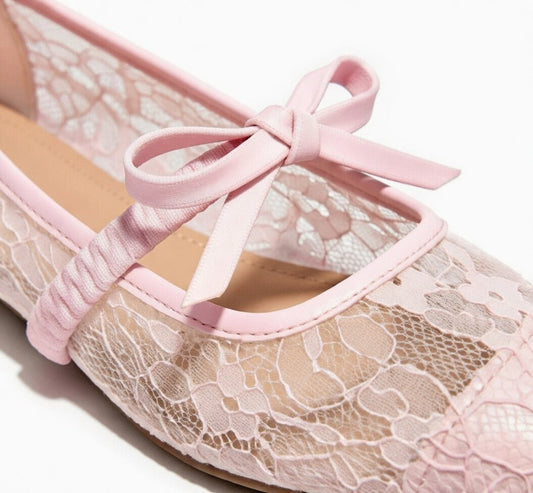 Rose pink Lace Mary Jane