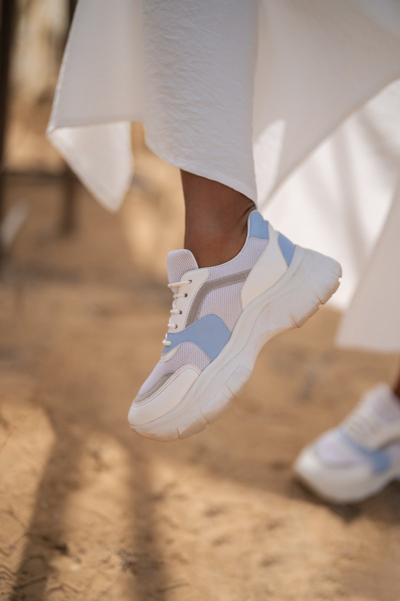 Rayam White X Blue & Grey Astra Sneakers – RAYAM