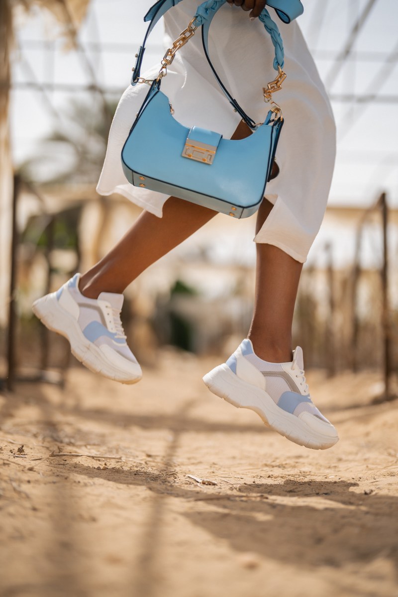 White X Blue & Grey Astra Sneakers