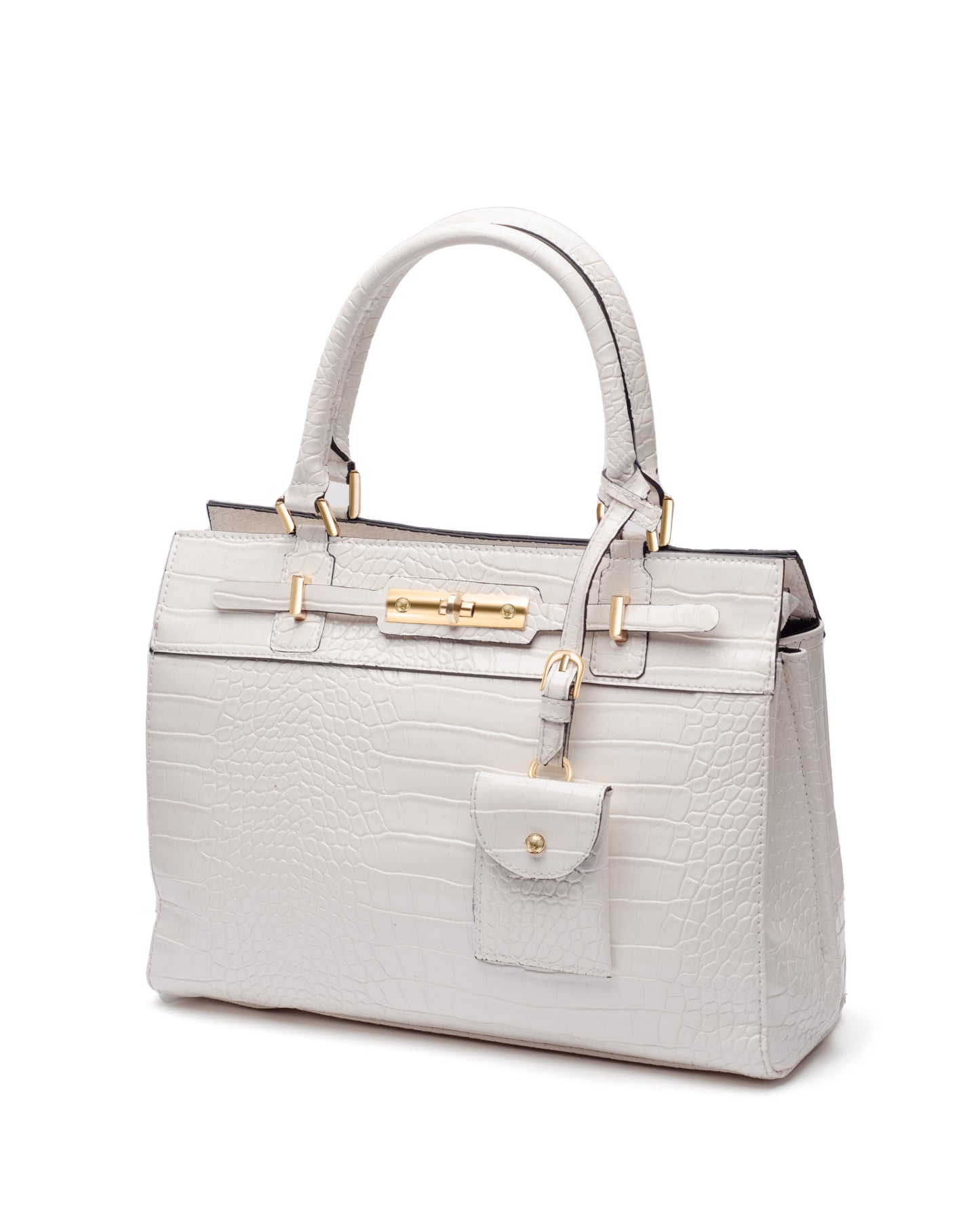 White Crocodile Cesia Bag